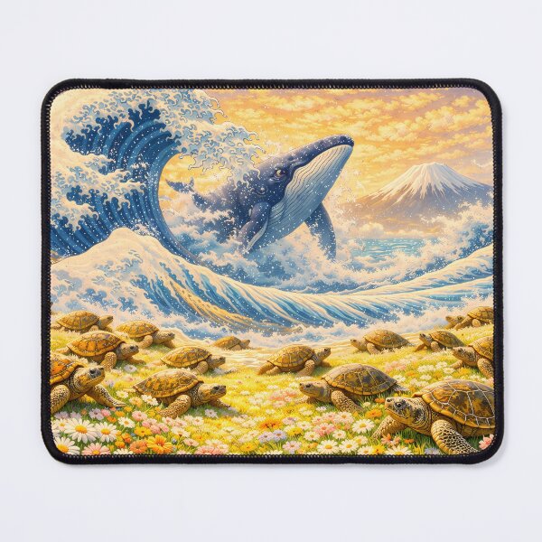 Item preview, Great Wave of the Whale and Turtles designed and sold by m-y-A-I-A-R-T-.