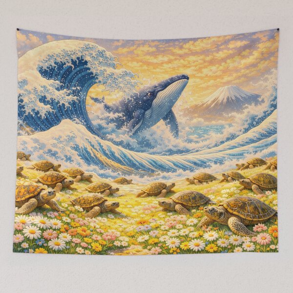 Item preview, Great Wave of the Whale and Turtles designed and sold by m-y-A-I-A-R-T-.