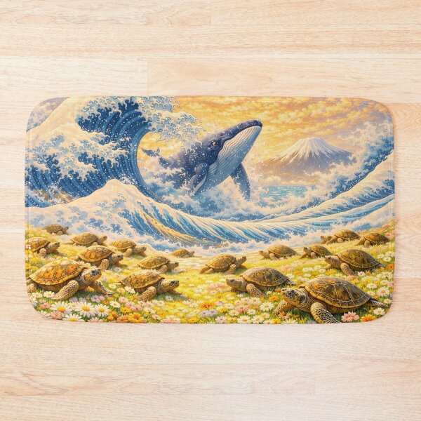 Item preview, Great Wave of the Whale and Turtles designed and sold by m-y-A-I-A-R-T-.