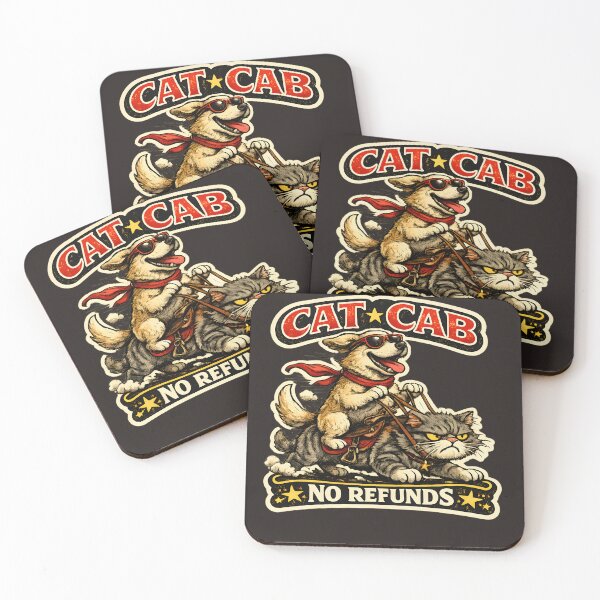 Item preview, Cat Cab No Refunds Funny Dog Riding Cat designed and sold by MustHaveVibes.