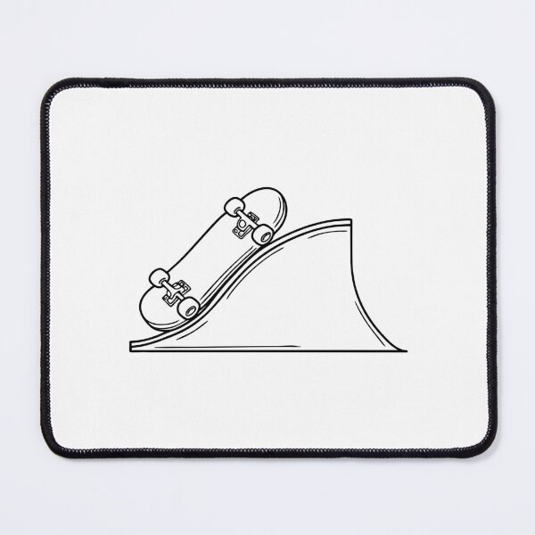Item preview, A skateboard parked at the bottom end of a steep ramp designed and sold by rasagamastore.