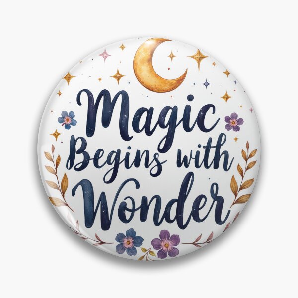 Item preview, Magic Begins with Wonder – Celestial Moon Stars Floral Art designed and sold by Connys Colorful World.