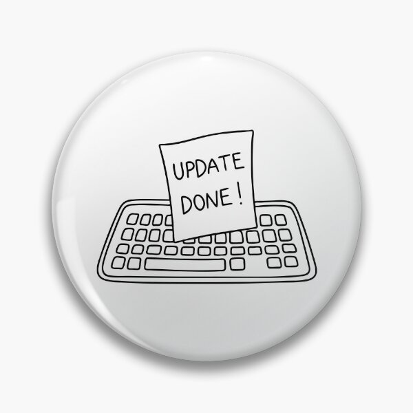 Item preview, A note with update done stuck to a keyboard key designed and sold by rasagamastore.