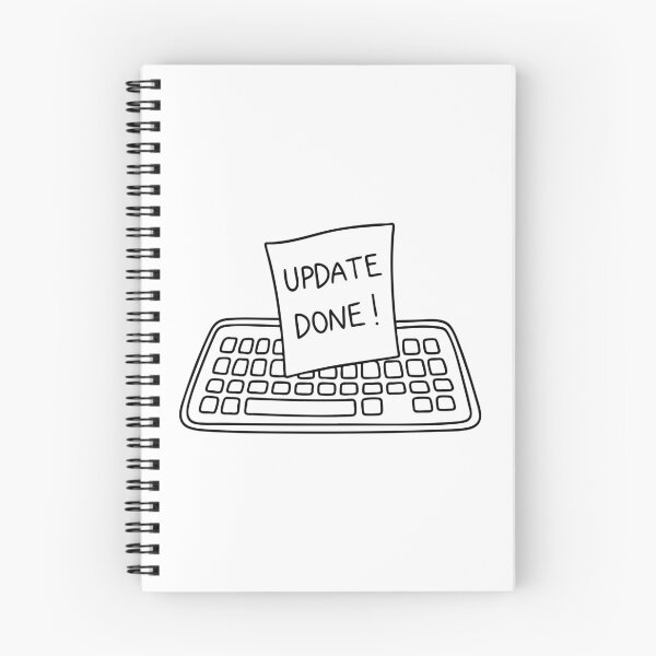 Item preview, A note with update done stuck to a keyboard key designed and sold by rasagamastore.