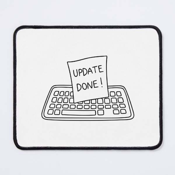 Item preview, A note with update done stuck to a keyboard key designed and sold by rasagamastore.