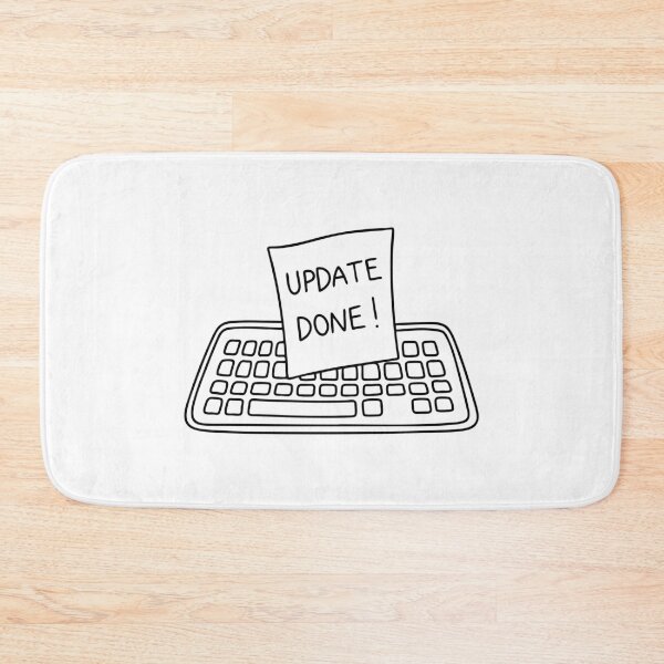 Item preview, A note with update done stuck to a keyboard key designed and sold by rasagamastore.