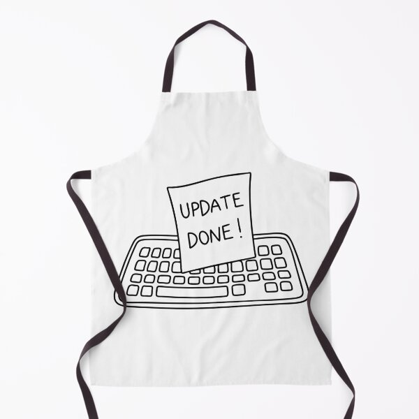 Item preview, A note with update done stuck to a keyboard key designed and sold by rasagamastore.