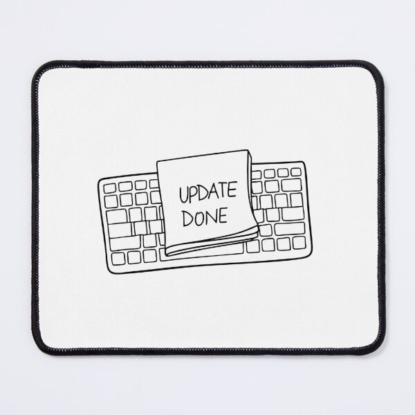 Item preview, A keyboard with a sticky note labeled update done designed and sold by rasagamastore.