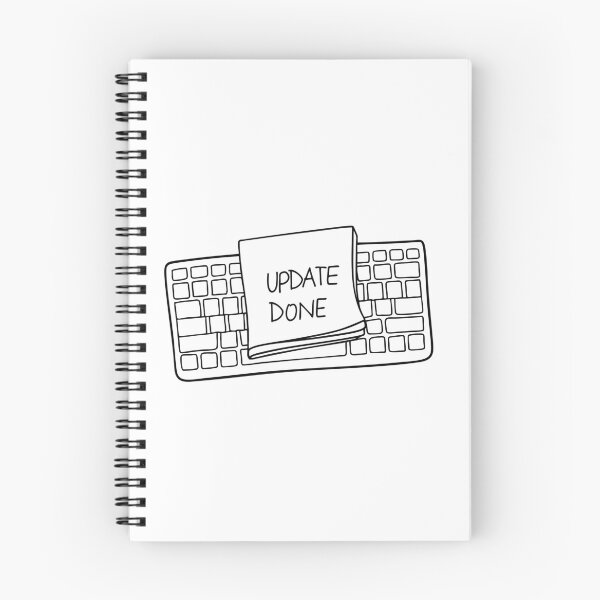 Item preview, A keyboard with a sticky note labeled update done designed and sold by rasagamastore.
