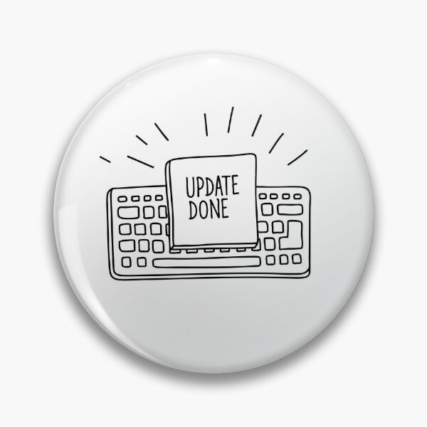 Item preview, A yellow note on the keyboard reading update done designed and sold by rasagamastore.