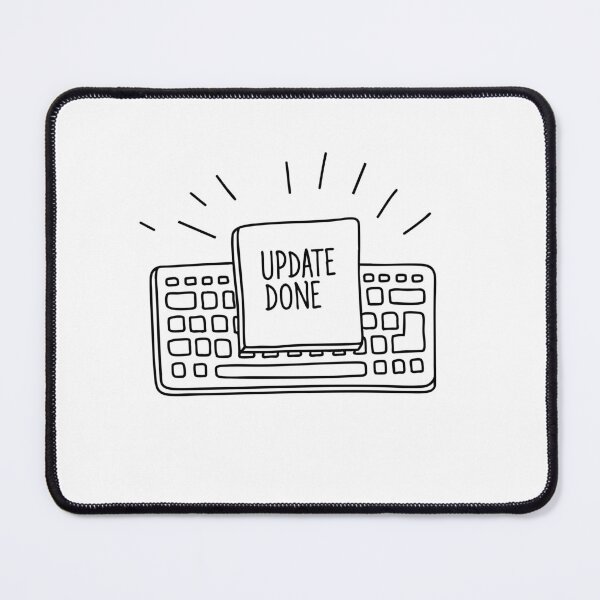 Item preview, A yellow note on the keyboard reading update done designed and sold by rasagamastore.