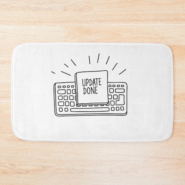 Item preview, A yellow note on the keyboard reading update done designed and sold by rasagamastore.