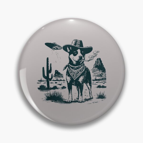 Item preview, Australian Cattle Dog Smoking with UFO Western Cowboy Dog designed and sold by FrankIsabel.
