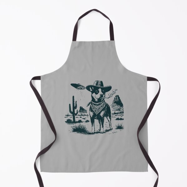 Item preview, Australian Cattle Dog Smoking with UFO Western Cowboy Dog designed and sold by FrankIsabel.