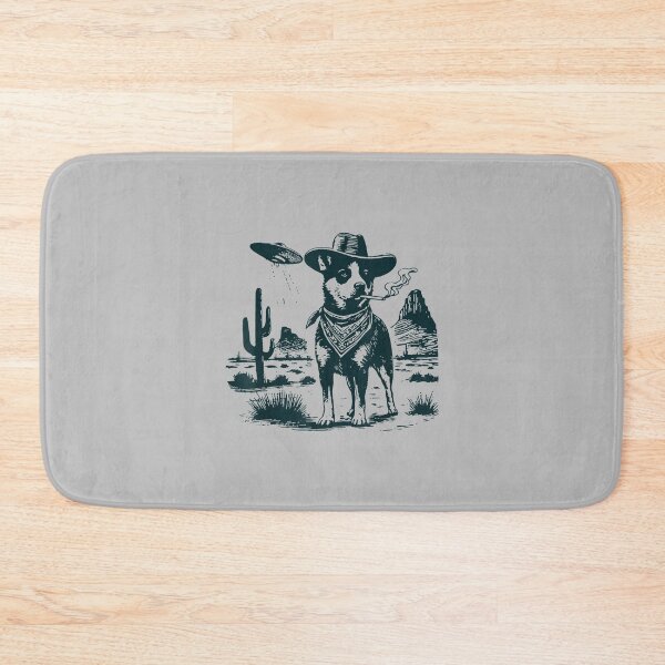 Item preview, Australian Cattle Dog Smoking with UFO Western Cowboy Dog designed and sold by FrankIsabel.