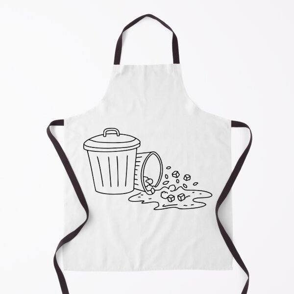 Item preview, A trash bin turned over with garbage scattered around it designed and sold by rasagamastore.