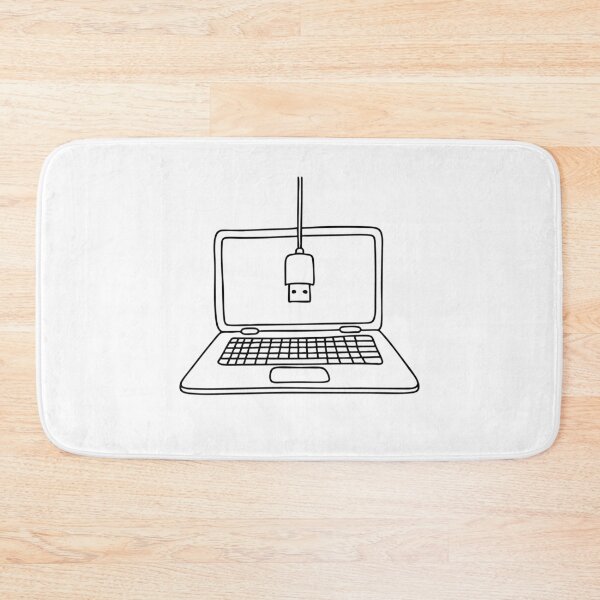 Item preview, A laptop with a USB cable plugged in during file uploading designed and sold by rasagamastore.