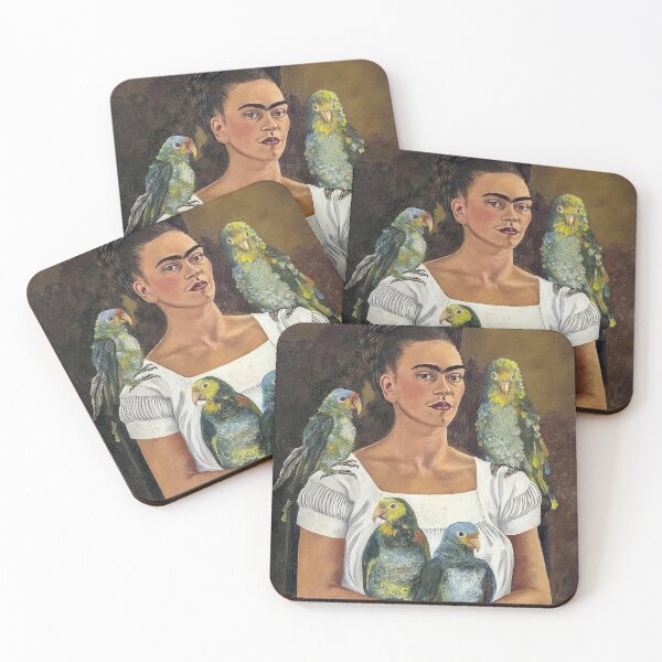 Item preview, Vintage Woman With Parrots Mexican Portrait  Art designed and sold by walterswan.