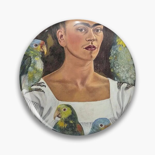 Item preview, Vintage Woman With Parrots Mexican Portrait  Art designed and sold by walterswan.