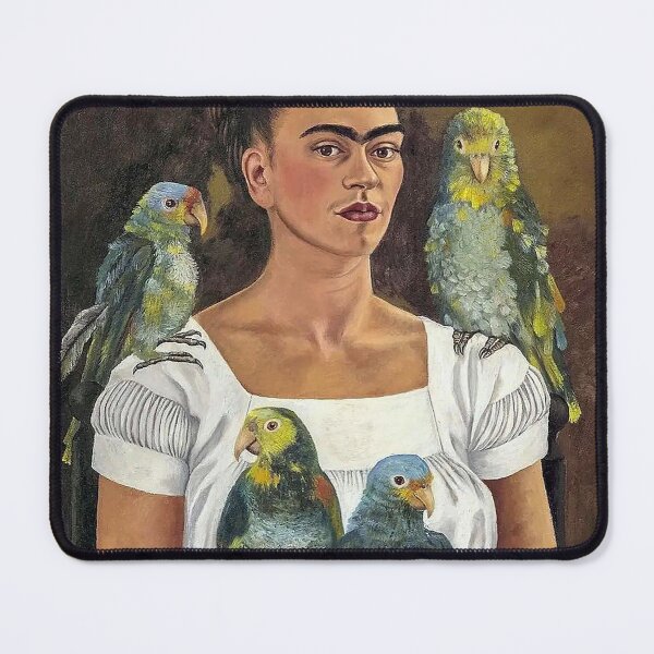 Item preview, Vintage Woman With Parrots Mexican Portrait  Art designed and sold by walterswan.