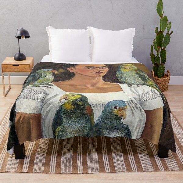Item preview, Vintage Woman With Parrots Mexican Portrait Art designed and sold by walterswan.
