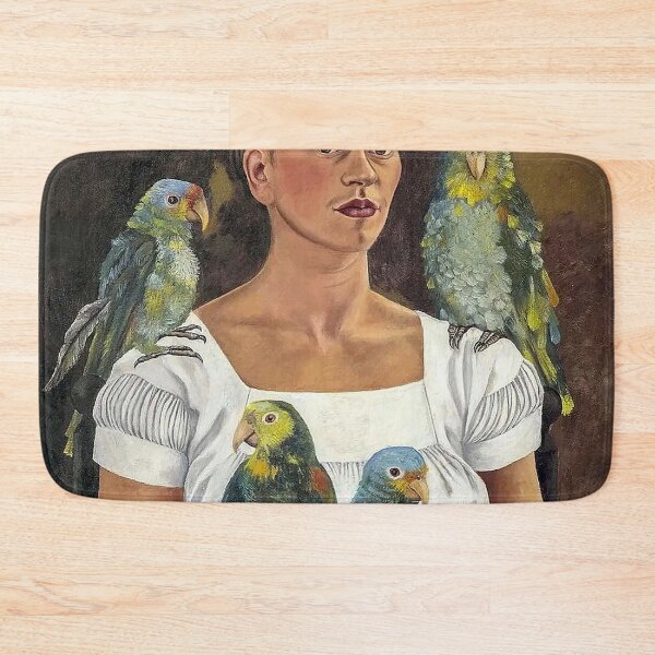 Item preview, Vintage Woman With Parrots Mexican Portrait  Art designed and sold by walterswan.