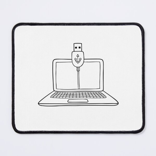Item preview, A USB cord connected to a laptop transferring files designed and sold by rasagamastore.