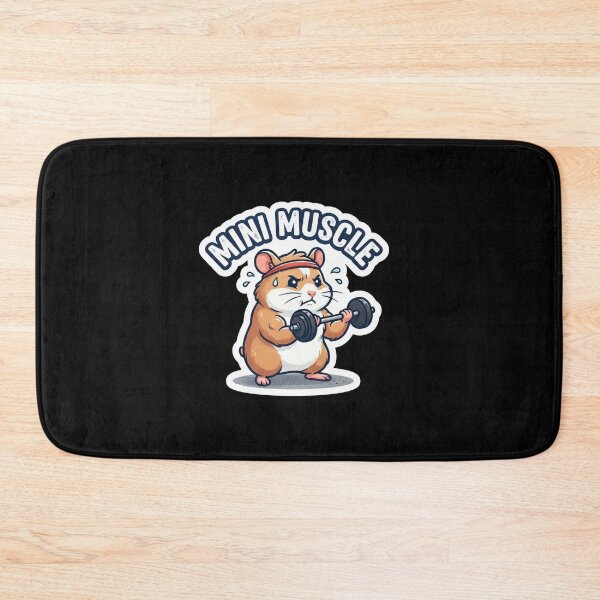 Item preview, Mini Muscle Cute Hamster Lifting Weights designed and sold by Owcomm.