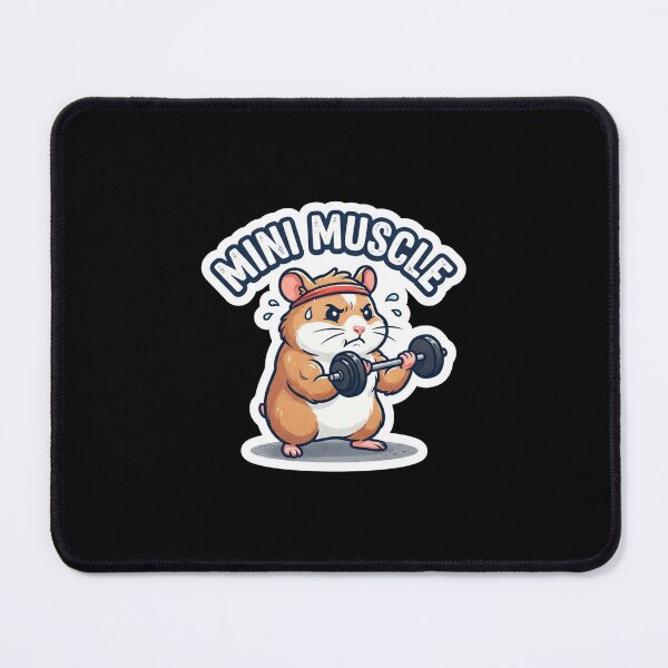 Item preview, Mini Muscle Cute Hamster Lifting Weights designed and sold by Owcomm.