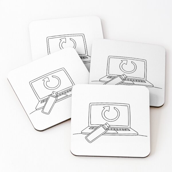 Item preview, A thumb drive near a laptop with a firmware update tag designed and sold by rasagamastore.
