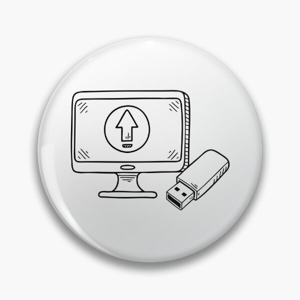 Item preview, A USB stick next to a monitor showing file upload in progress designed and sold by rasagamastore.