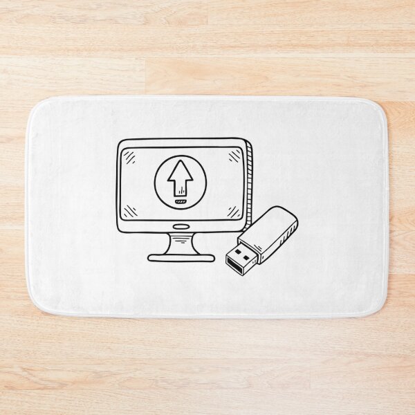 Item preview, A USB stick next to a monitor showing file upload in progress designed and sold by rasagamastore.