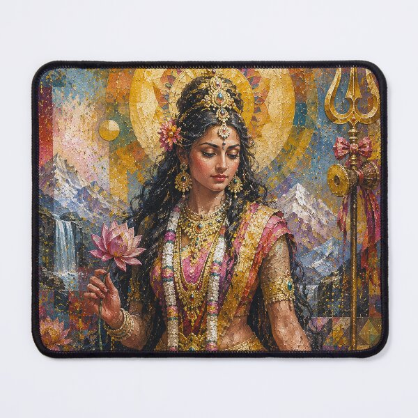 Item preview, Parvati Hindu Goddess painting. designed and sold by GalleryKauffeld.