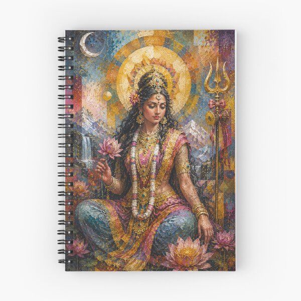 Item preview, Parvati Hindu Goddess painting. designed and sold by GalleryKauffeld.