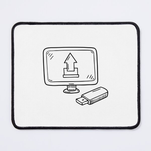 Item preview, A flash drive beside a screen displaying an upload window designed and sold by rasagamastore.