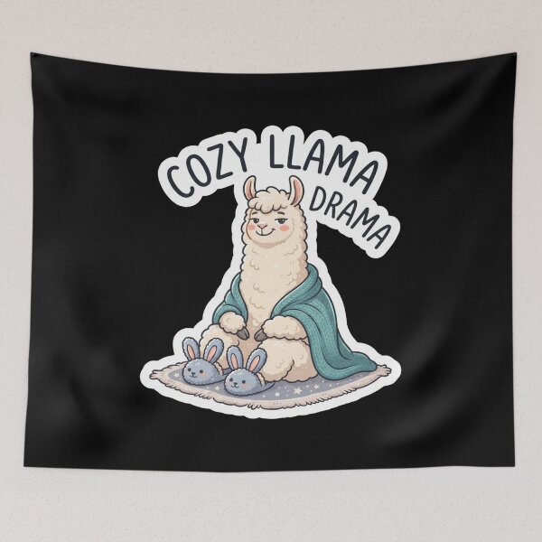 Item preview, Cozy Llama Drama Cute Animal Humor designed and sold by Owcomm.