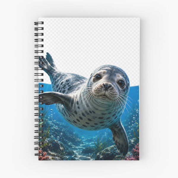 Item preview, Cute Underwater Seal Sticker Design – Realistic Ocean Wildlife Marine Animal Art with Transparent Background designed and sold by Fabrifrank.