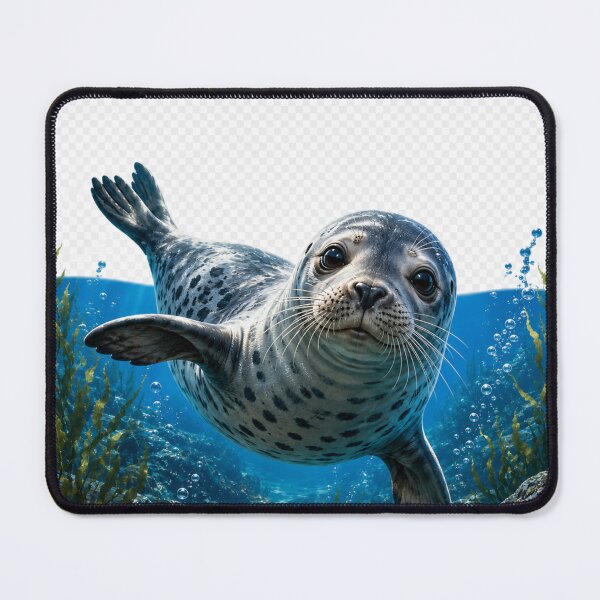 Item preview, Cute Underwater Seal Sticker Design – Realistic Ocean Wildlife Marine Animal Art with Transparent Background designed and sold by Fabrifrank.