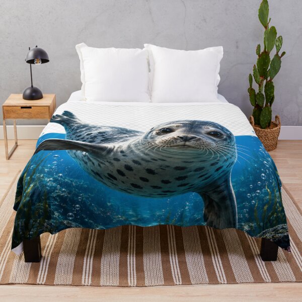 Item preview, Cute Underwater Seal Sticker Design – Realistic Ocean Wildlife Marine Animal Art with Transparent Background designed and sold by Fabrifrank.
