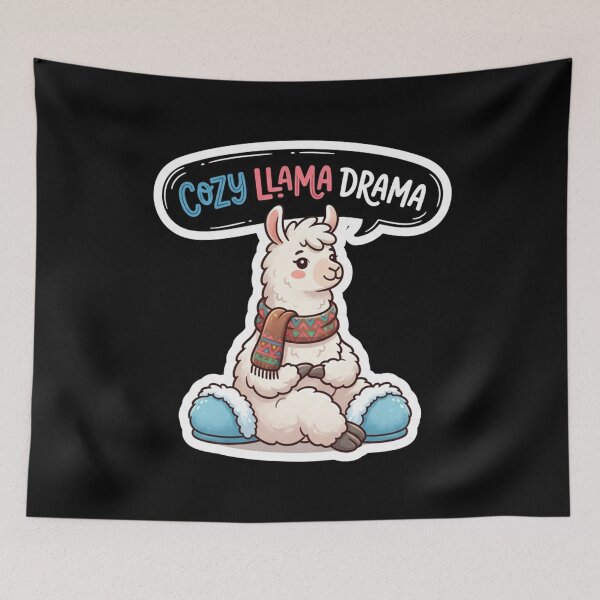 Item preview, Cozy Llama Drama Cute Animal designed and sold by Owcomm.
