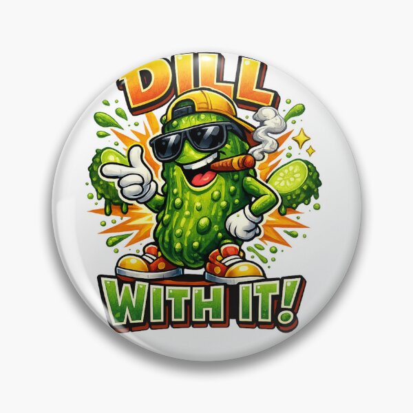 Item preview, Dill With It! Funny Pickle T-Shirt | Cool Cartoon Pickle Graphic Tee | Food Pun Shirt | Pickle Lover Gift designed and sold by Sushikidsntod.