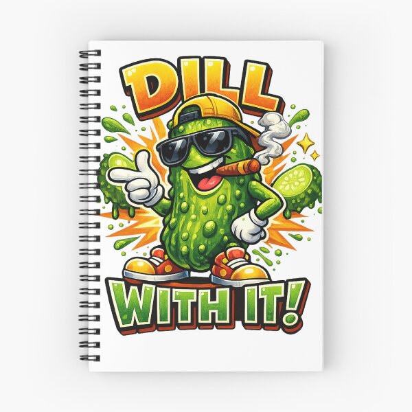 Item preview, Dill With It! Funny Pickle T-Shirt | Cool Cartoon Pickle Graphic Tee | Food Pun Shirt | Pickle Lover Gift designed and sold by Sushikidsntod.