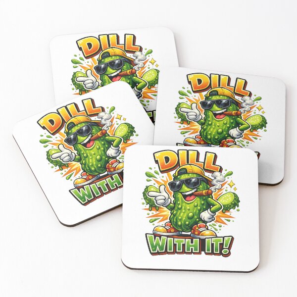 Item preview, Dill With It! Funny Pickle T-Shirt | Cool Cartoon Pickle Graphic Tee | Food Pun Shirt | Pickle Lover Gift designed and sold by Sushikidsntoddlers.