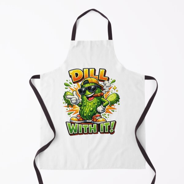 Item preview, Dill With It! Funny Pickle T-Shirt | Cool Cartoon Pickle Graphic Tee | Food Pun Shirt | Pickle Lover Gift designed and sold by Sushikidsntod.