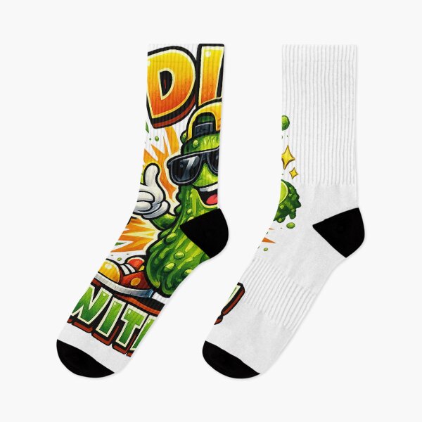 Item preview, Dill With It! Funny Pickle T-Shirt | Cool Cartoon Pickle Graphic Tee | Food Pun Shirt | Pickle Lover Gift designed and sold by Sushikidsntod.