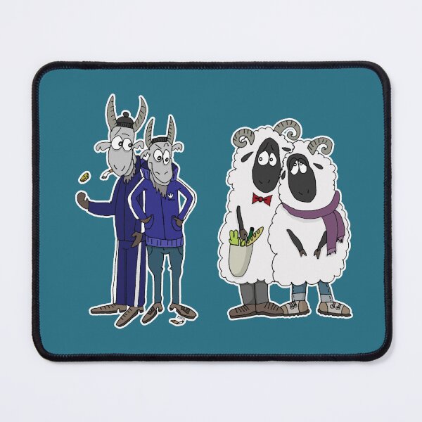 Item preview, Funny Goats and Rams Sticker | Tracksuit GOATs and Grocery Sheep Cartoon designed and sold by MyxaART.