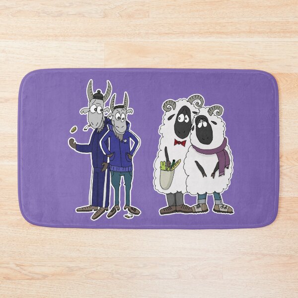 Item preview, Funny Goats and Rams Sticker | Tracksuit GOATs and Grocery Sheep Cartoon designed and sold by MyxaART.