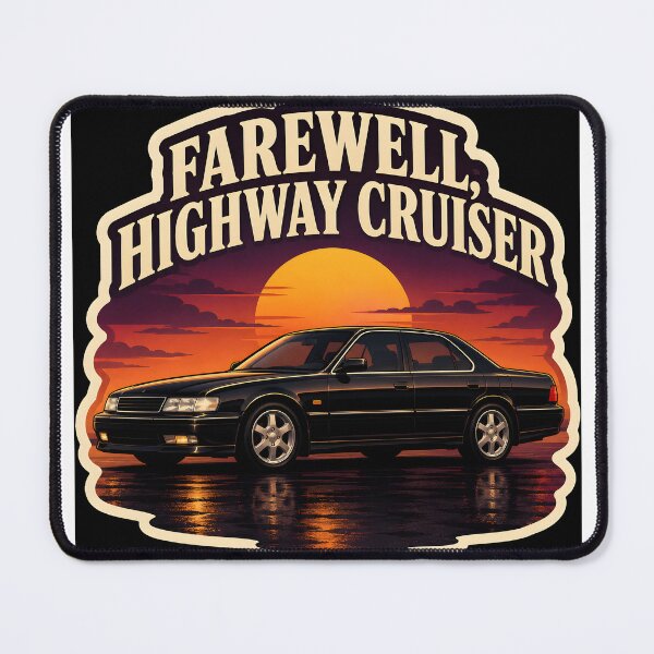 Item preview, Farewell Highway Cruiser - Vintage 90s Sedan Sunset designed and sold by MustHaveVibes.