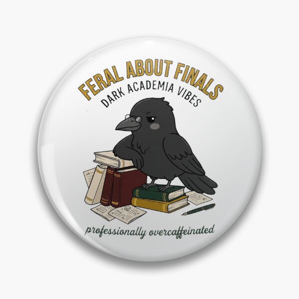 Item preview, Feral About Finals Dark Academia Funny Raven designed and sold by Yellowriversss.