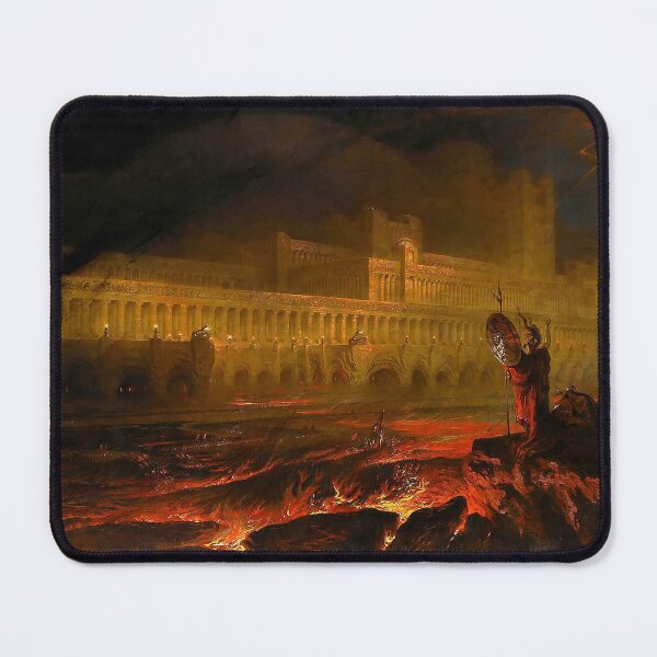 Item preview, Dramatic Pandemonium Hellfire City Apocalyptic Painting designed and sold by walterswan.